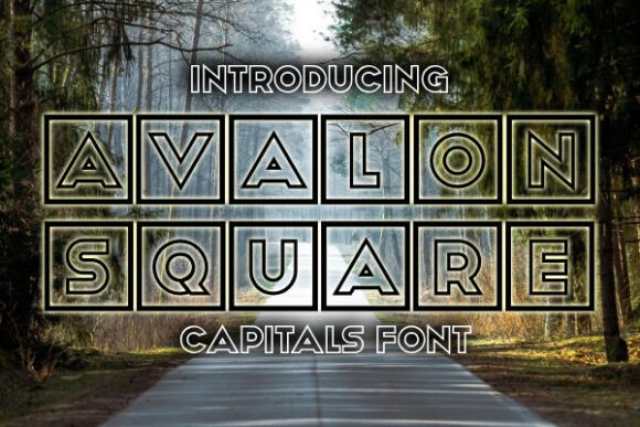 Avalon Square Font for Handmade Creations
