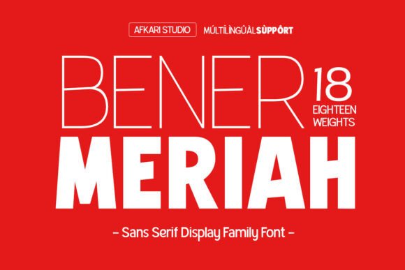Bener Meriah: A Sophisticated Sans Serif Font for Branding