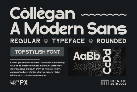 Collegan: A Modern Sans Serif Font for Branding Projects