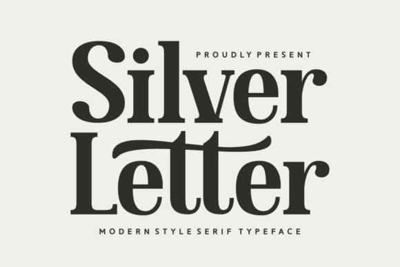 Silver Letter Serif Font for Editorial Design