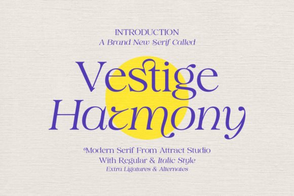 Vestige Harmony: A Serif Font for Modern Editorial Design
